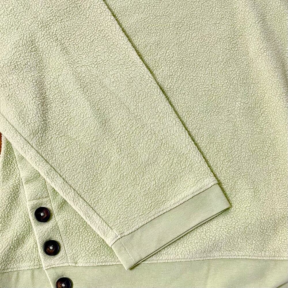 Madewell Sweatshirt XL (Re)sourced Brushed Side-Button Relaxed Green - Picture 6 of 7
